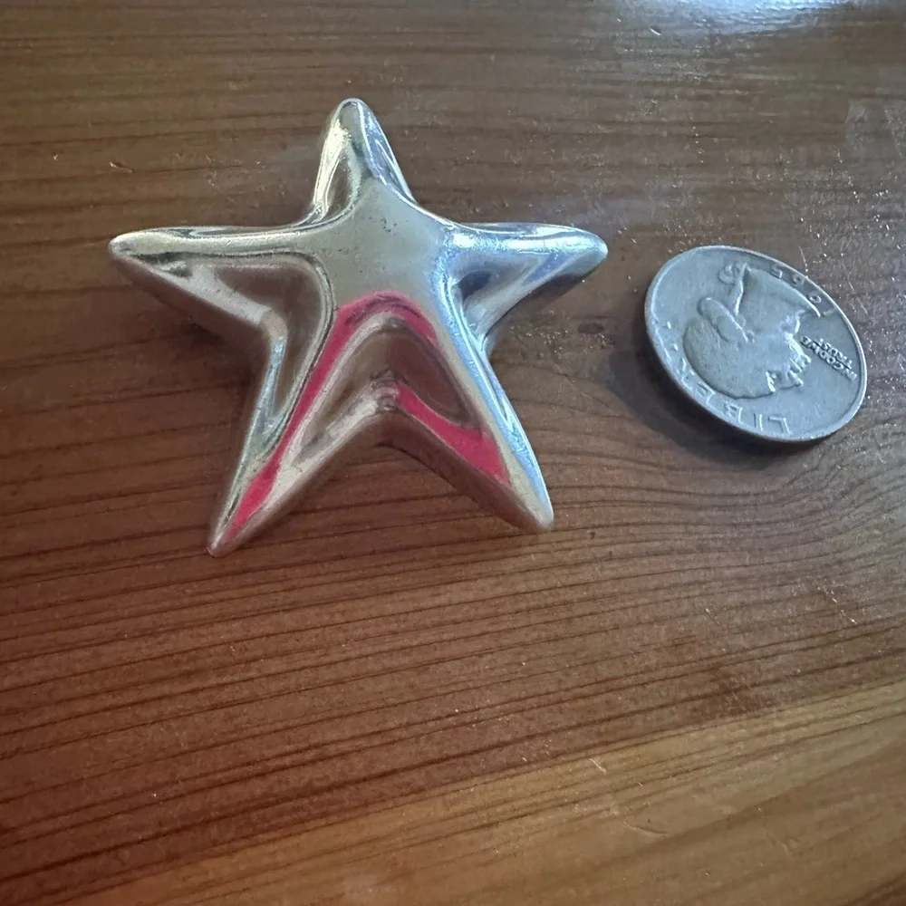 RARE Nestor Star Vintage Sterling Silver Pendant Pin 1980s